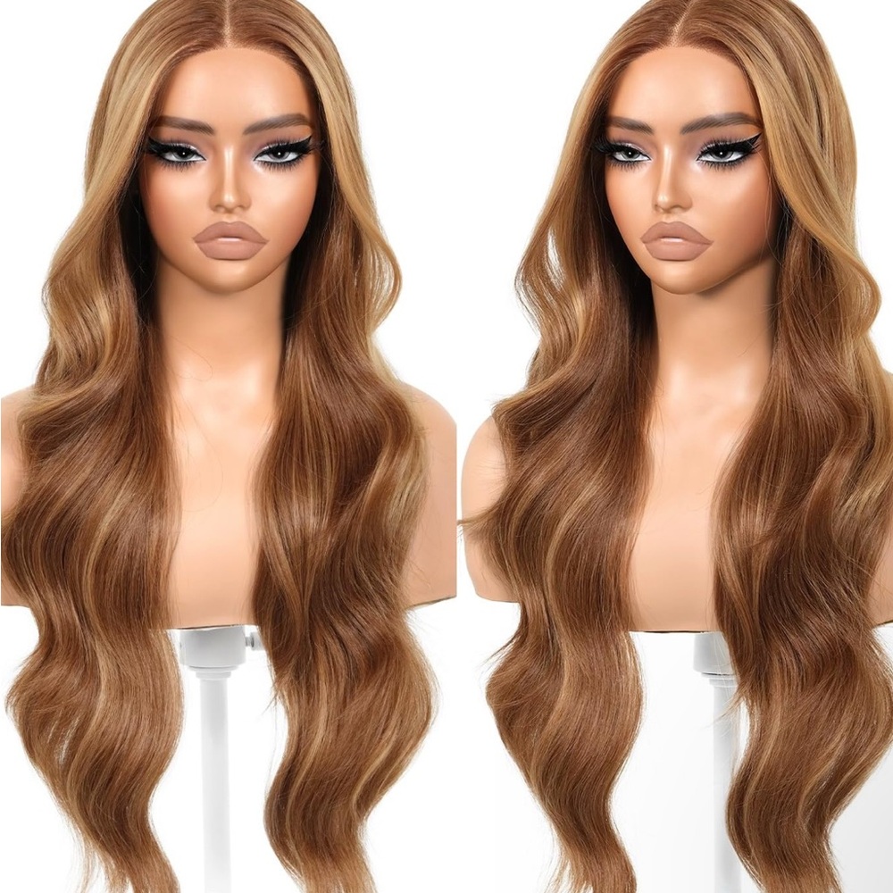 Luxurious Honey Blonde Wavy Wig for Women
